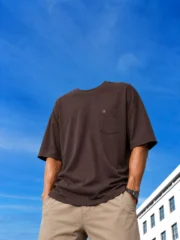 Premium Chinese Ribbed Oversized Pocket T-Shirt - Image 2