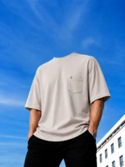 Premium Chinese Ribbed Oversized Pocket T-Shirt - Image 2