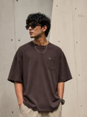 Premium Chinese Ribbed Oversized Pocket T-Shirt